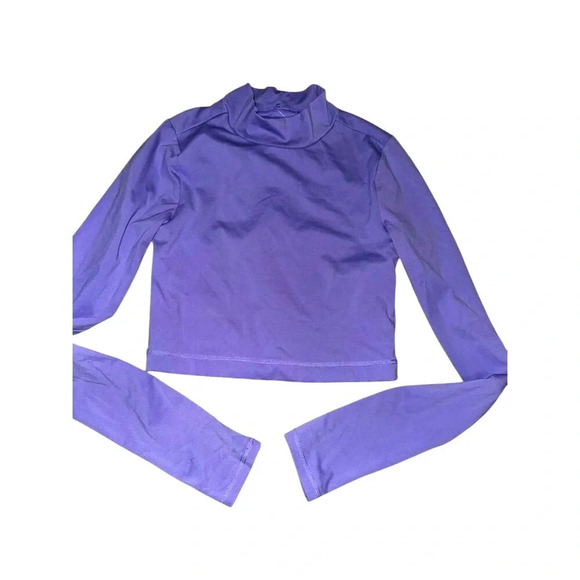 Forever 21  Active Cutout Long-Sleeve Crop Top Lavender Size S - Picture 9 of 10